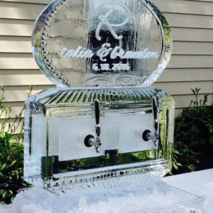 2 Spout Craft Beer Server Ice Carving