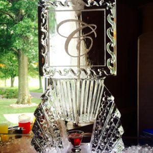 Initial Square Luge Ice Carving