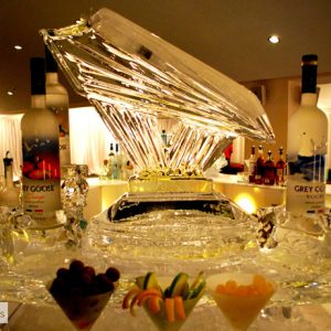 Luge with Ice Tray and Bottle Holders Ice Carving