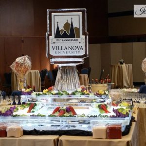 Villanova 2 Tier with Double Sided Logo Seafood Server Ice Sculpture